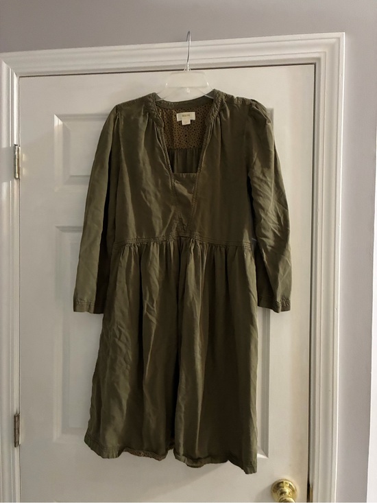Anthropologie Dresses & Skirts - Anthropologie Maeve Olive Green Relaxed Fit Dress, XS/S